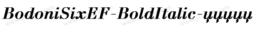 BodoniSixEF-BoldItalic字体转换
