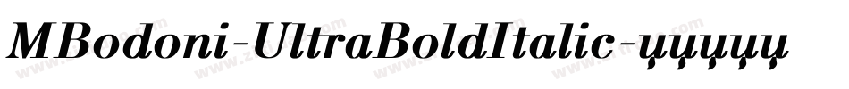 MBodoni-UltraBoldItalic字体转换
