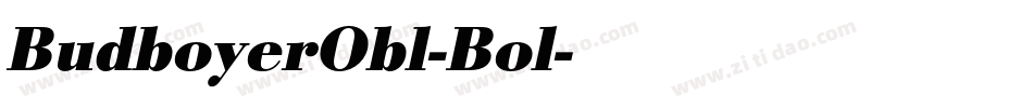 BudboyerObl-Bol字体转换