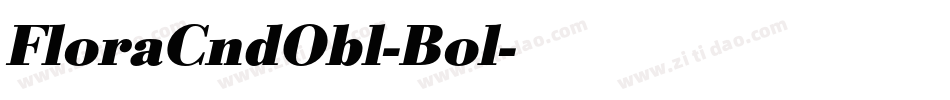 FloraCndObl-Bol字体转换