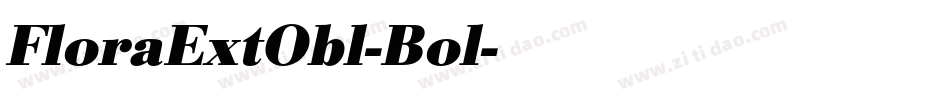 FloraExtObl-Bol字体转换