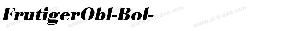 FrutigerObl-Bol字体转换