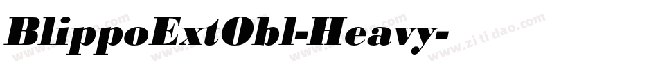 BlippoExtObl-Heavy字体转换
