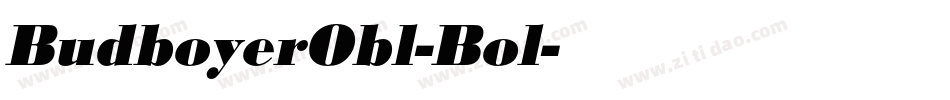 BudboyerObl-Bol字体转换