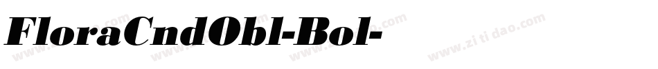 FloraCndObl-Bol字体转换