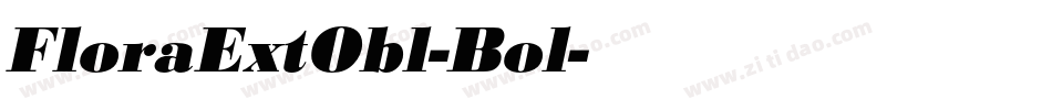 FloraExtObl-Bol字体转换