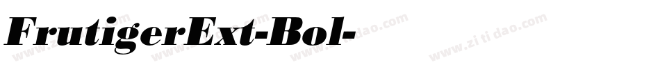 FrutigerExt-Bol字体转换