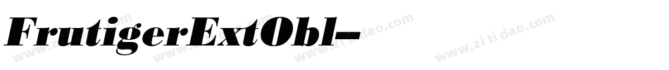 FrutigerExtObl-字体转换