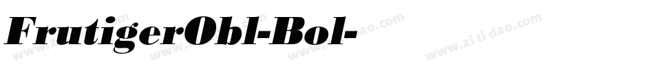 FrutigerObl-Bol字体转换