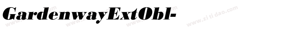 GardenwayExtObl字体转换