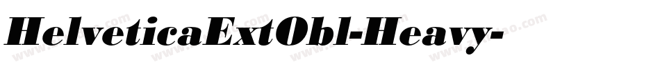 HelveticaExtObl-Heavy字体转换