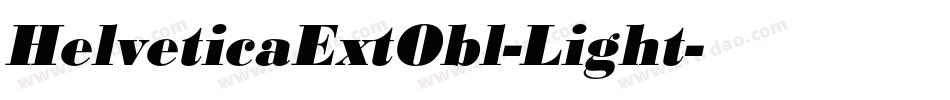 HelveticaExtObl-Light字体转换