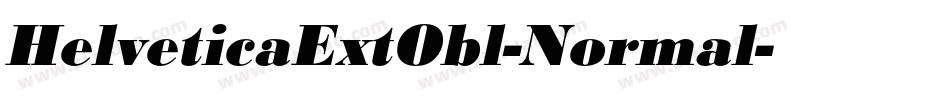 HelveticaExtObl-Normal字体转换
