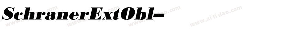 SchranerExtObl-字体转换