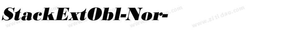 StackExtObl-Nor字体转换