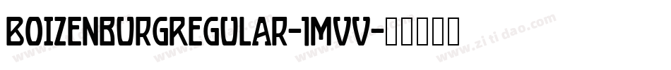 BoizenburgRegular-1mvv字体转换