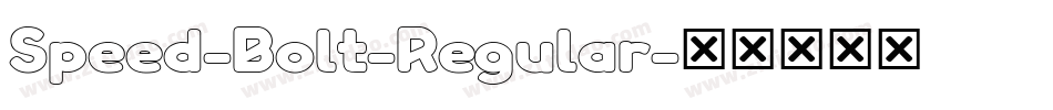 Speed-Bolt-Regular字体转换