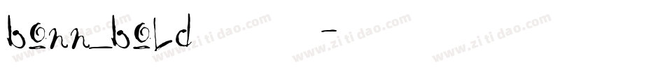 bonn_bold生成器字体转换