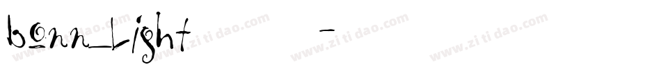 bonn_light生成器字体转换