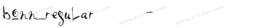 bonn_regular生成器字体转换