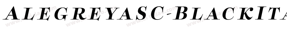 AlegreyaSC-BlackItal字体转换