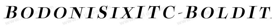 BodoniSixITC-BoldItal字体转换