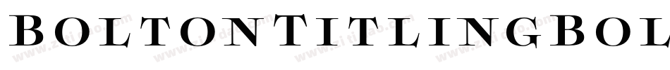 BoltonTitlingBold字体转换
