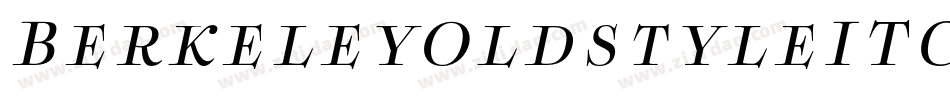BerkeleyOldstyleITCbyBT-MedItal字体转换