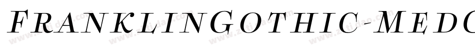 FranklinGothic-MedCndItal字体转换