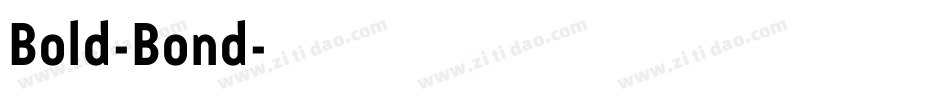 Bold-Bond字体转换