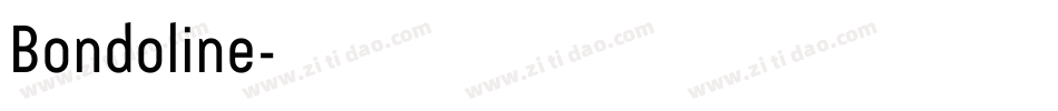 Bondoline字体转换