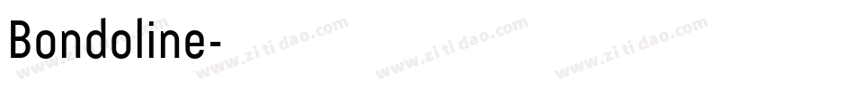 Bondoline字体转换