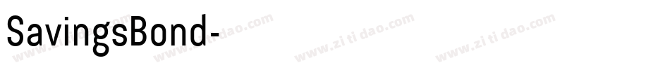 SavingsBond字体转换
