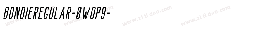 BondieRegular-0WOP9字体转换