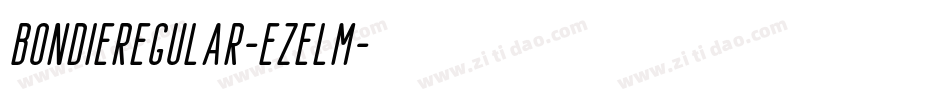 BondieRegular-eZeLm字体转换