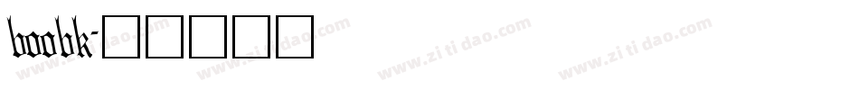 boobk字体转换