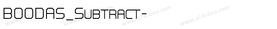 BOODAS_Subtract字体转换