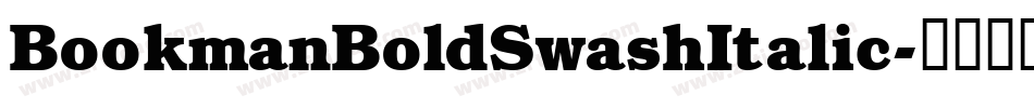 BookmanBoldSwashItalic字体转换