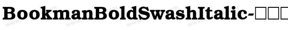 BookmanBoldSwashItalic字体转换