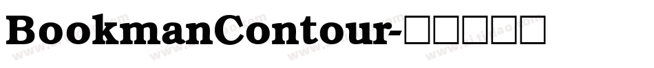 BookmanContour字体转换