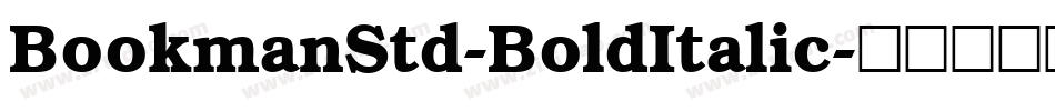 BookmanStd-BoldItalic字体转换