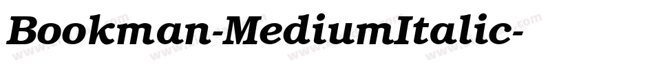 Bookman-MediumItalic字体转换
