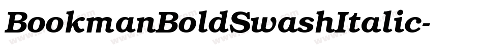 BookmanBoldSwashItalic字体转换