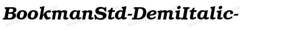 BookmanStd-DemiItalic字体转换