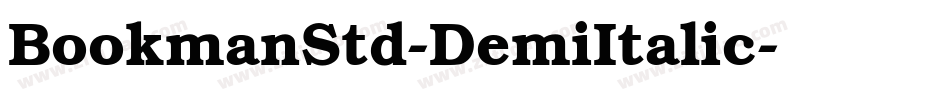 BookmanStd-DemiItalic字体转换