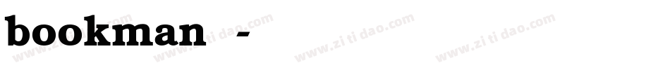 bookman字体字体转换