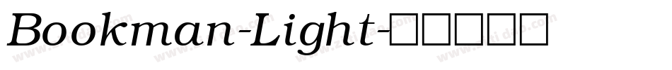 Bookman-Light字体转换