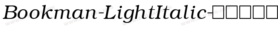Bookman-LightItalic字体转换