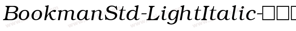 BookmanStd-LightItalic字体转换