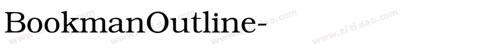 BookmanOutline字体转换